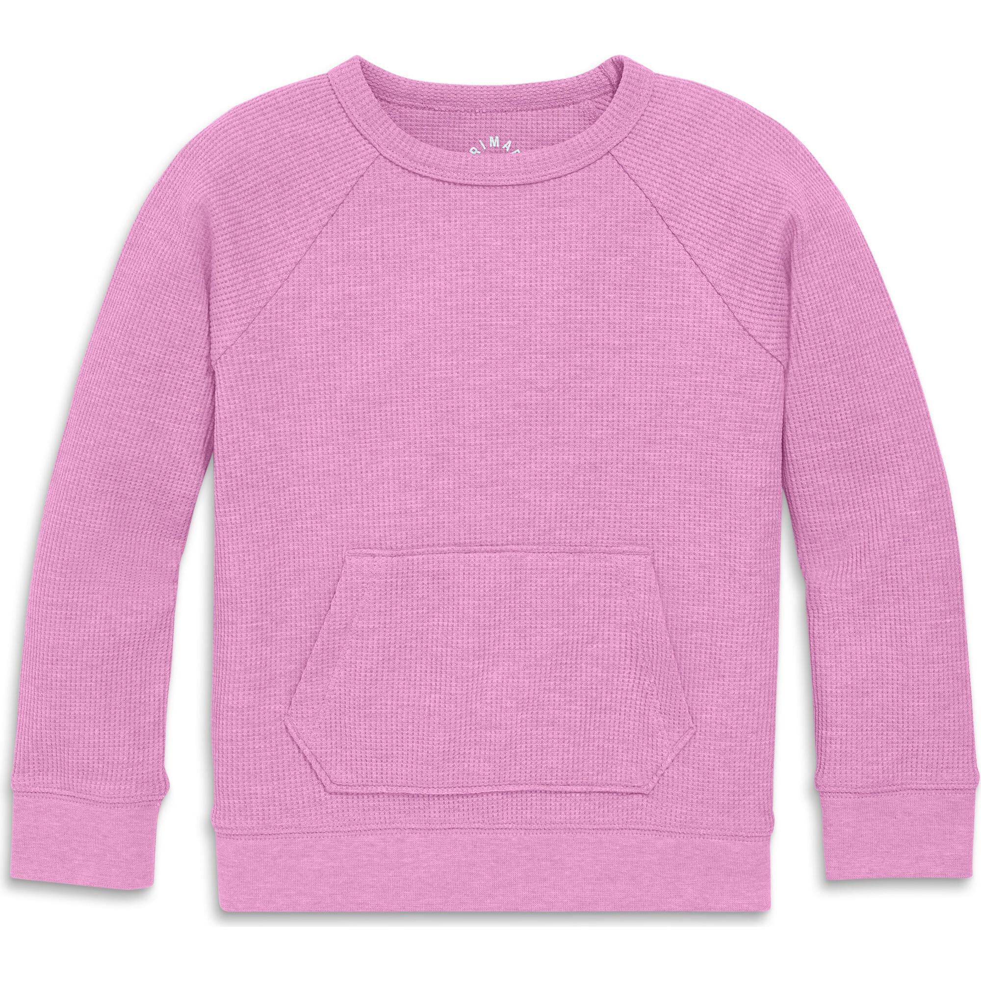 Kids heathered waffle pocket tee