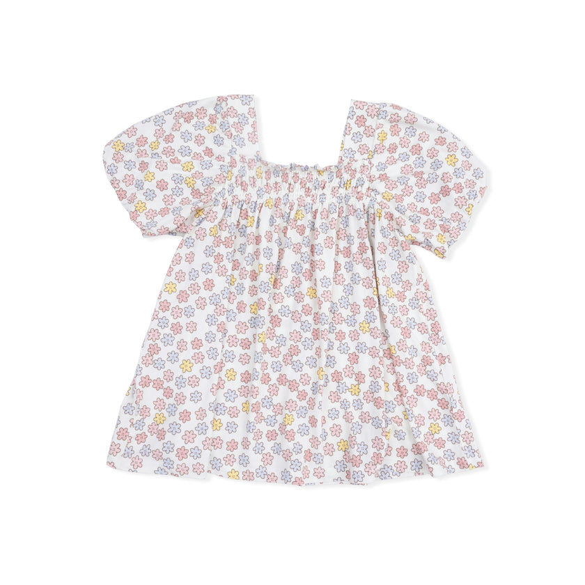 Sarah Floral - Puff Sleeve Baby Doll Dress and Bloomer