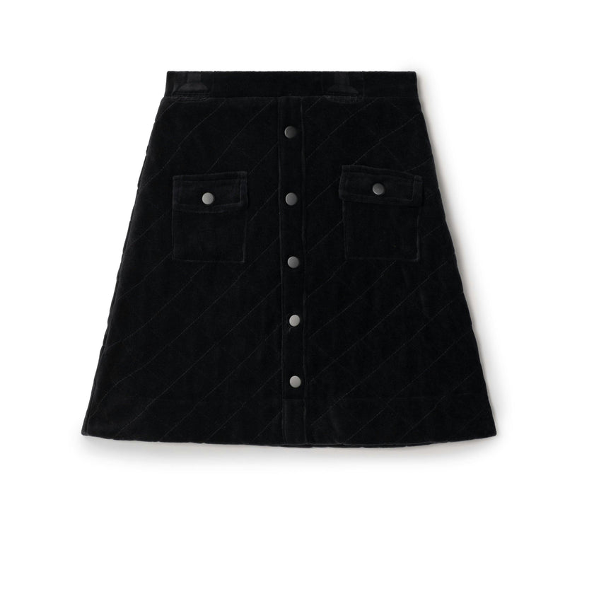 Quilted Velour Skirt