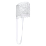 White Lace Christening Gown & Bonnet Set