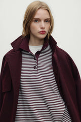 Ona Woman Polo Winetesting Stripe