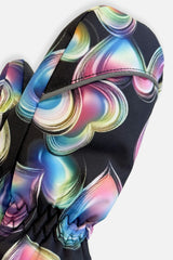Play Winter Mittens Black Heart Print