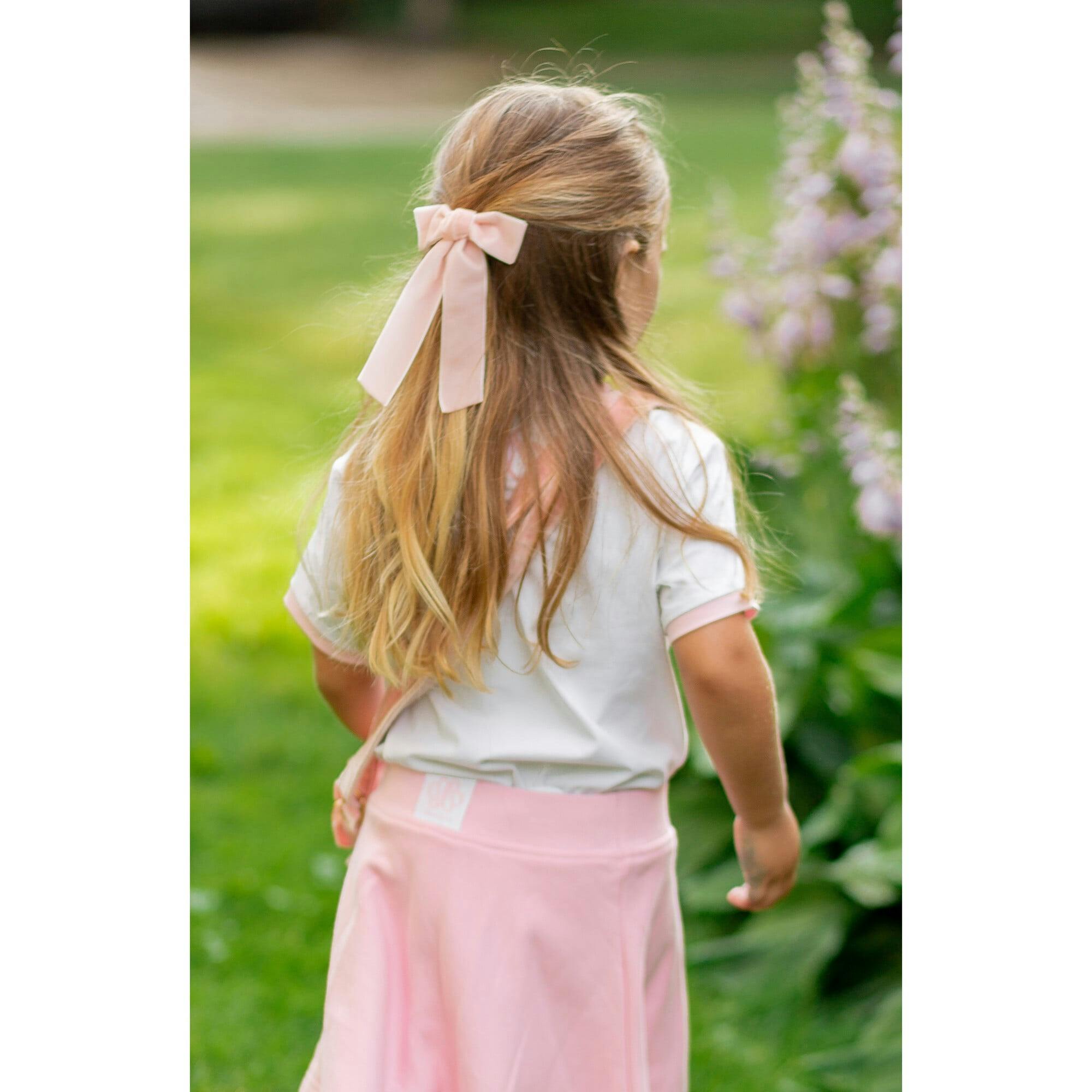 Velvet Long-Tailed Bow Barrette