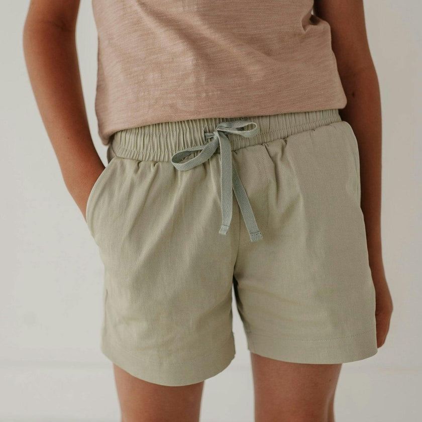Boy's Twill Beach Shorts Desert Sage