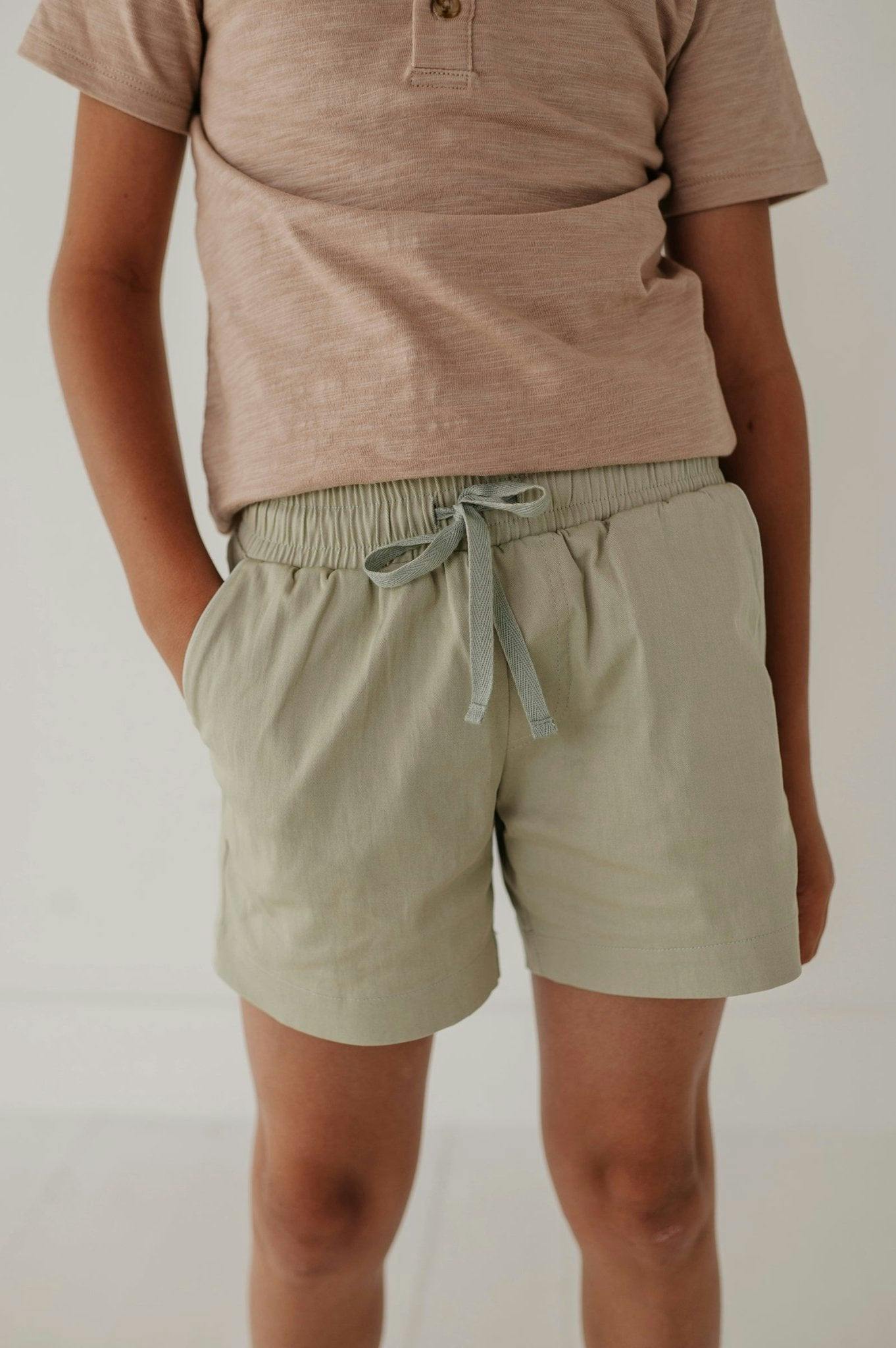 Boy's Twill Beach Shorts Desert Sage
