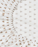 Luxe Premium Percale Crib Sheet in Teddy Tales
