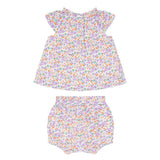 baby girls orchid floral flutter sleeve bloomer set