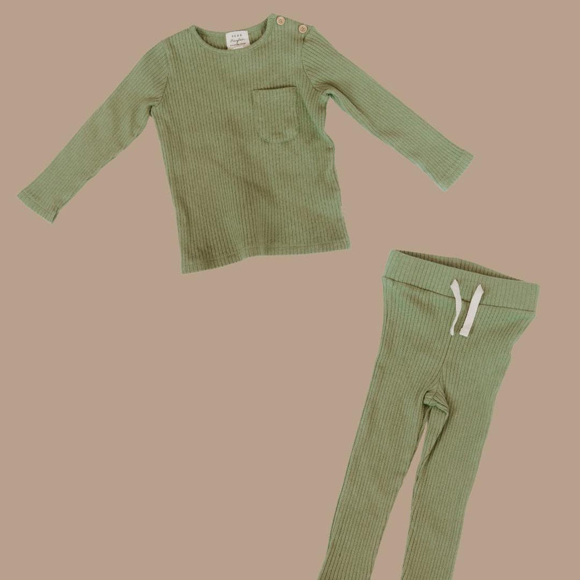 Organic Cotton Rib Two-Piece Set
