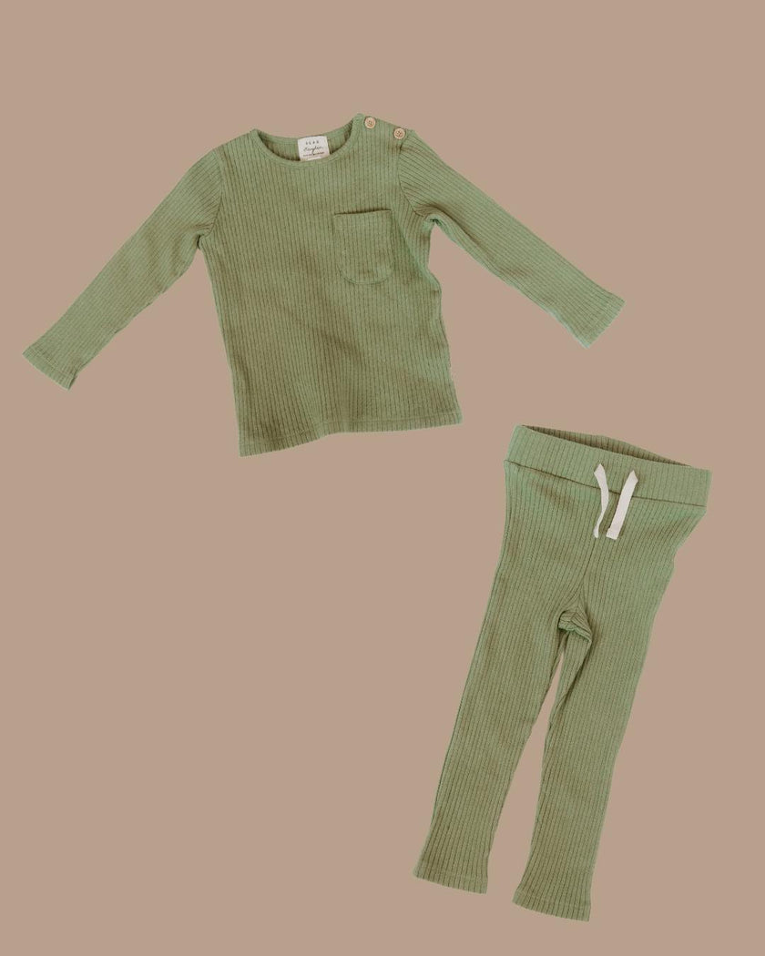 Organic Cotton Rib Two-Piece Set