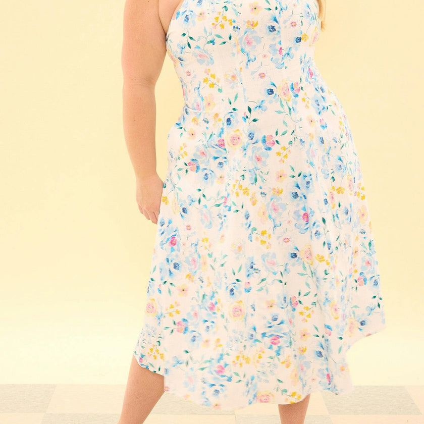 Petal Dress in Blue Bouquet