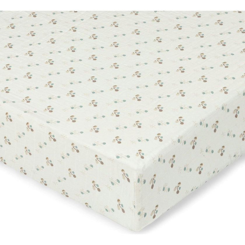 Organic Cotton Poppy Fitted Crib Sheet