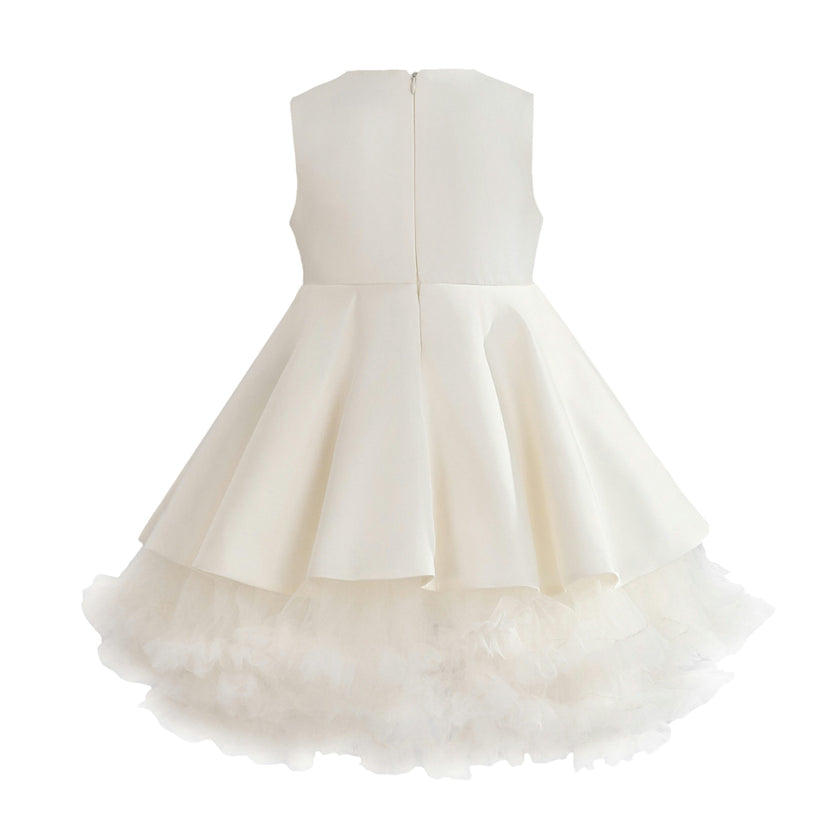 Ivory Anastasia Bow Tulle Dress