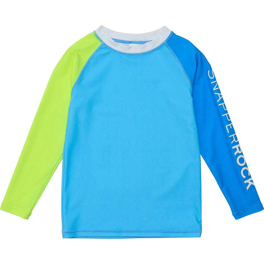 Color-Block Crew Neck Long Raglan Sleeve Rashguard