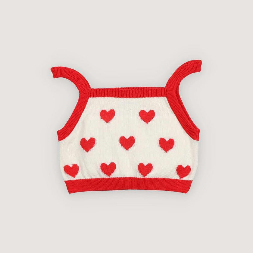 Maqui Top Hearts Jacquard