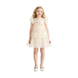 White Thaliora Pastel Polka Dot Dress