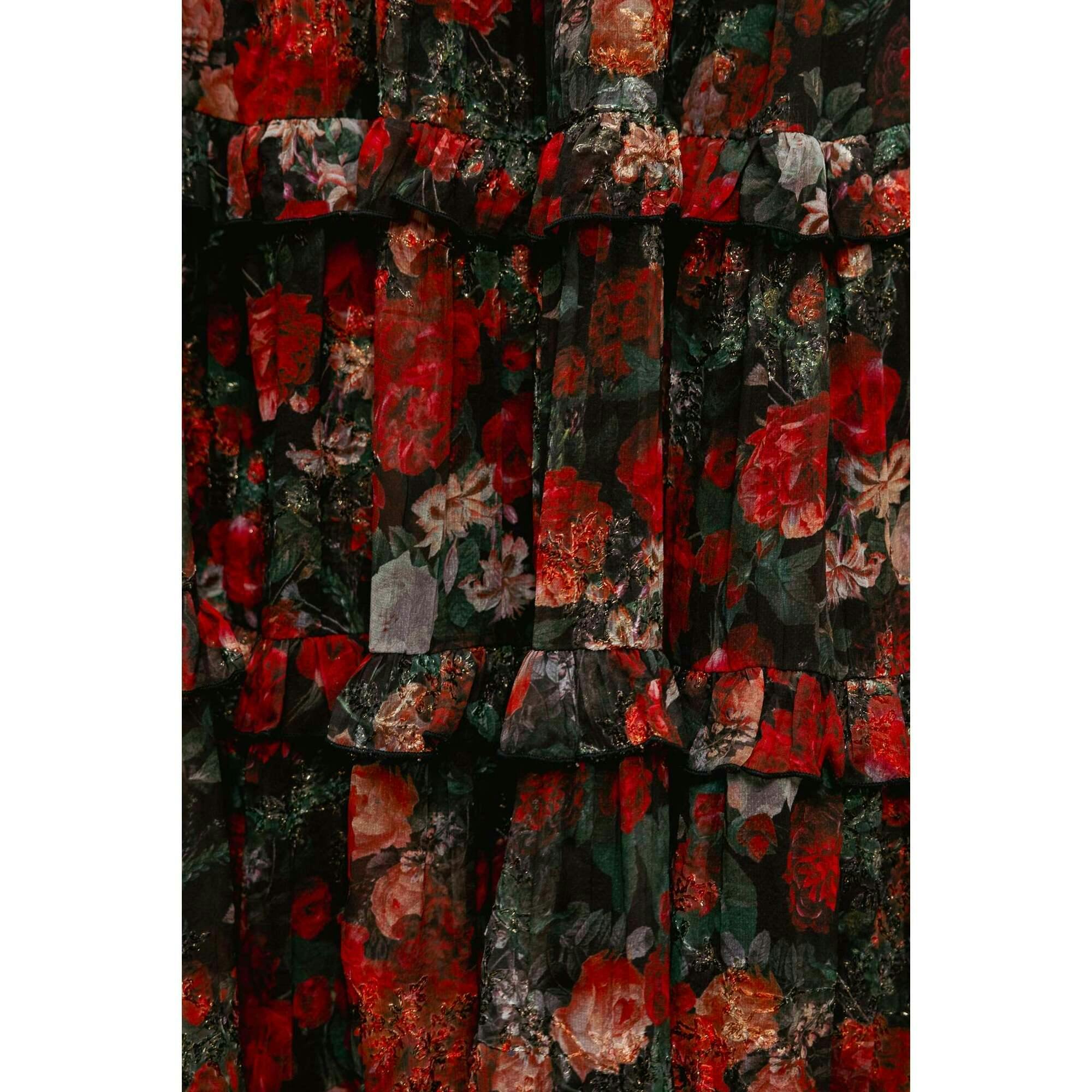 Winnie Dress in Midnight Roses