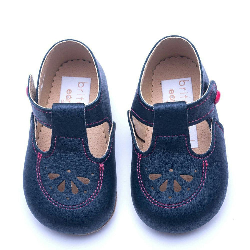 Robin British Pre-Walker Baby Shoes - Navy Blue