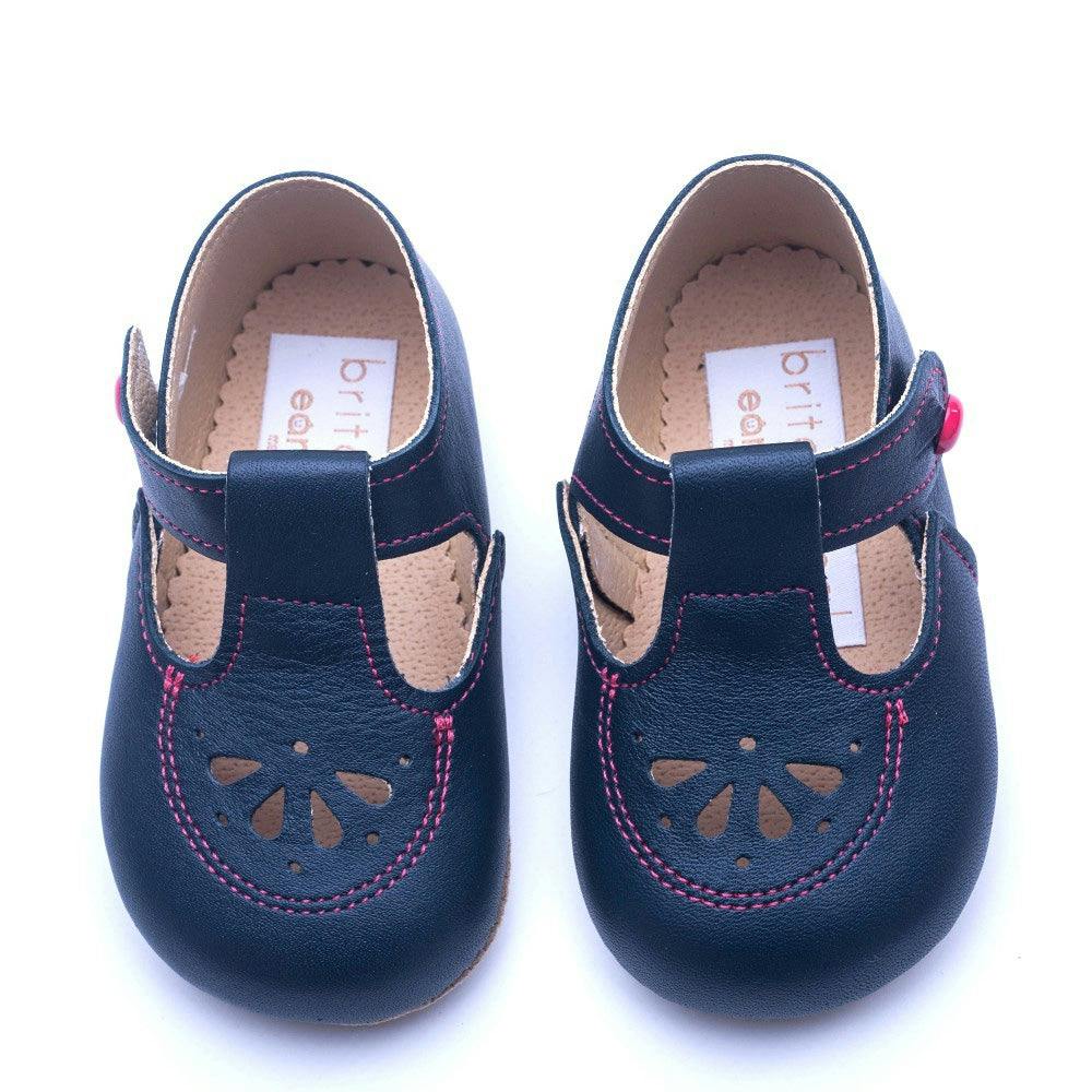 Robin British Pre-Walker Baby Shoes - Navy Blue