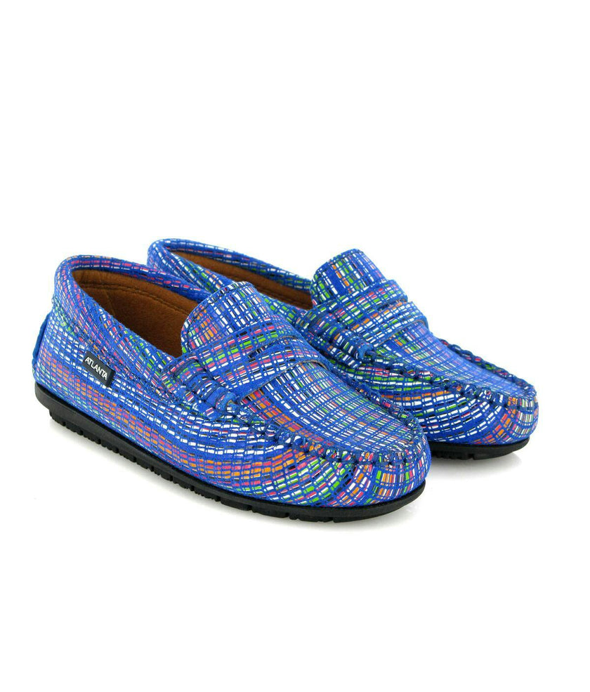 Penny Moccasins, Blue Multi