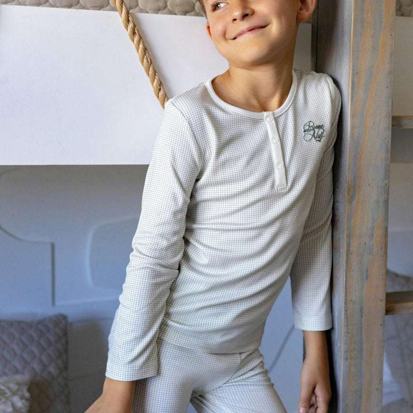 Gingham Loungewear Set, Boys