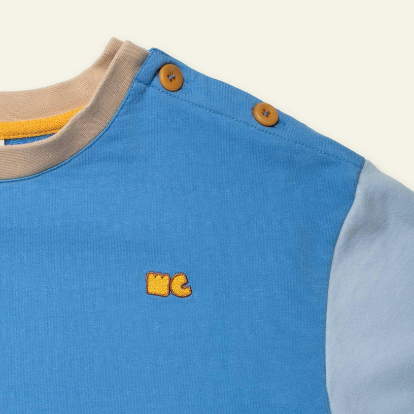 Blue Colorblock Sweatshirt