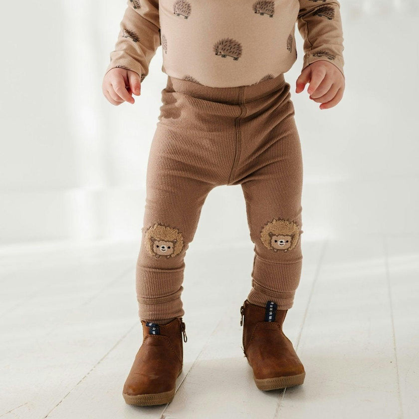 Patch Ribbed Leggings