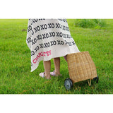 Custom Personalized Baby Sustainable Knit Throw Blanket - Typewriter