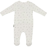 Pointelle Leaves Footie and Beanie Set