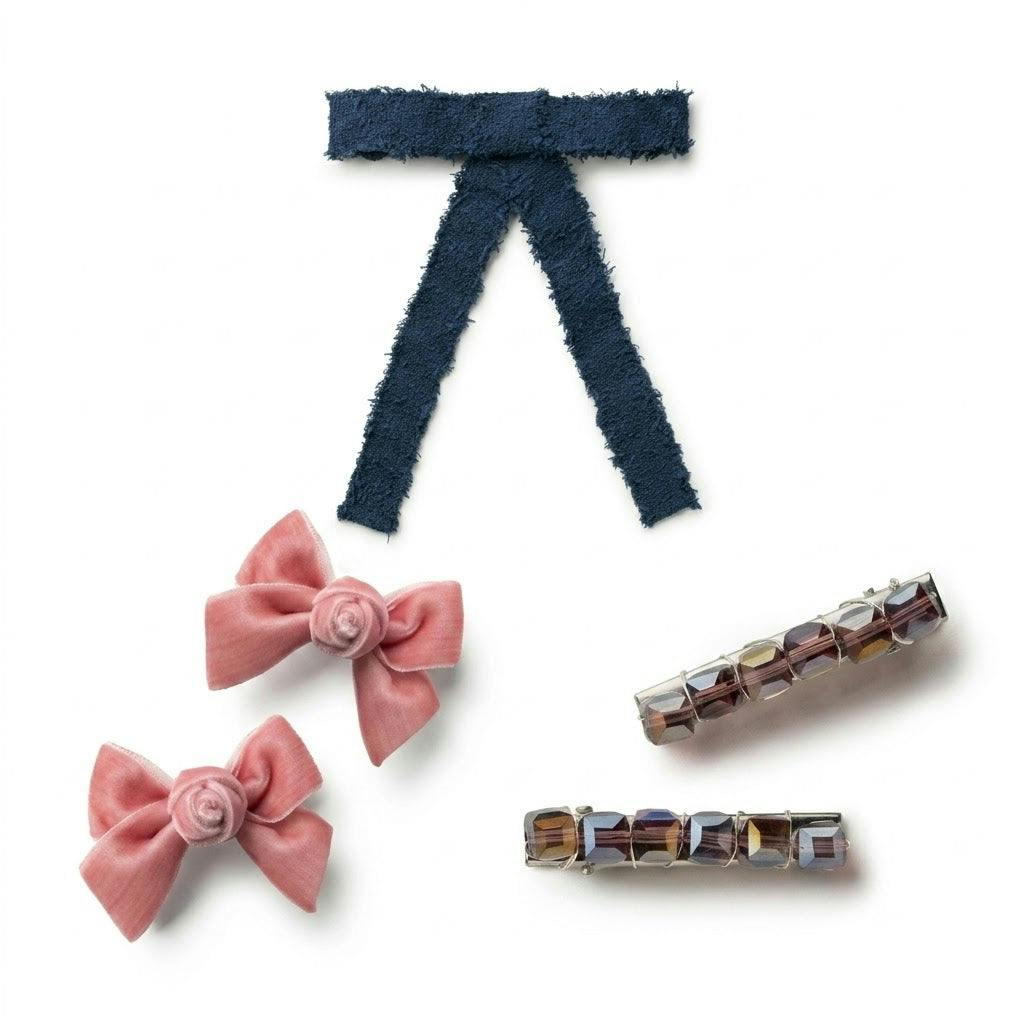 Halo Luxe Soft & Comfortable Accessories Bundle - Soft Headbands & Bow Accessories