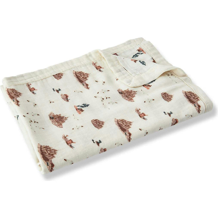 Sandcastle Big Lovey Three-Layer Muslin Blanket