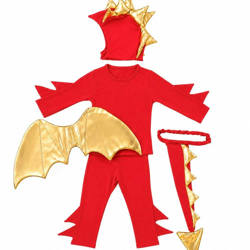 Sunfire Red Dragon with Gold Wings