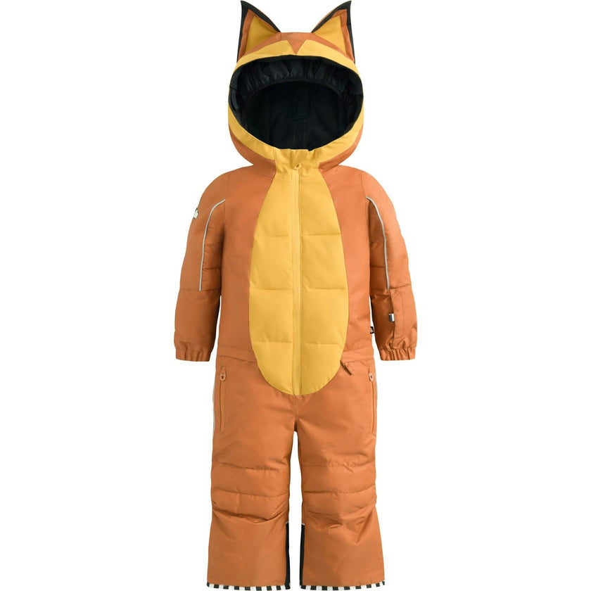 Foxdo Adjustable Hood Waterproof Zipper Snowsuit, Brown