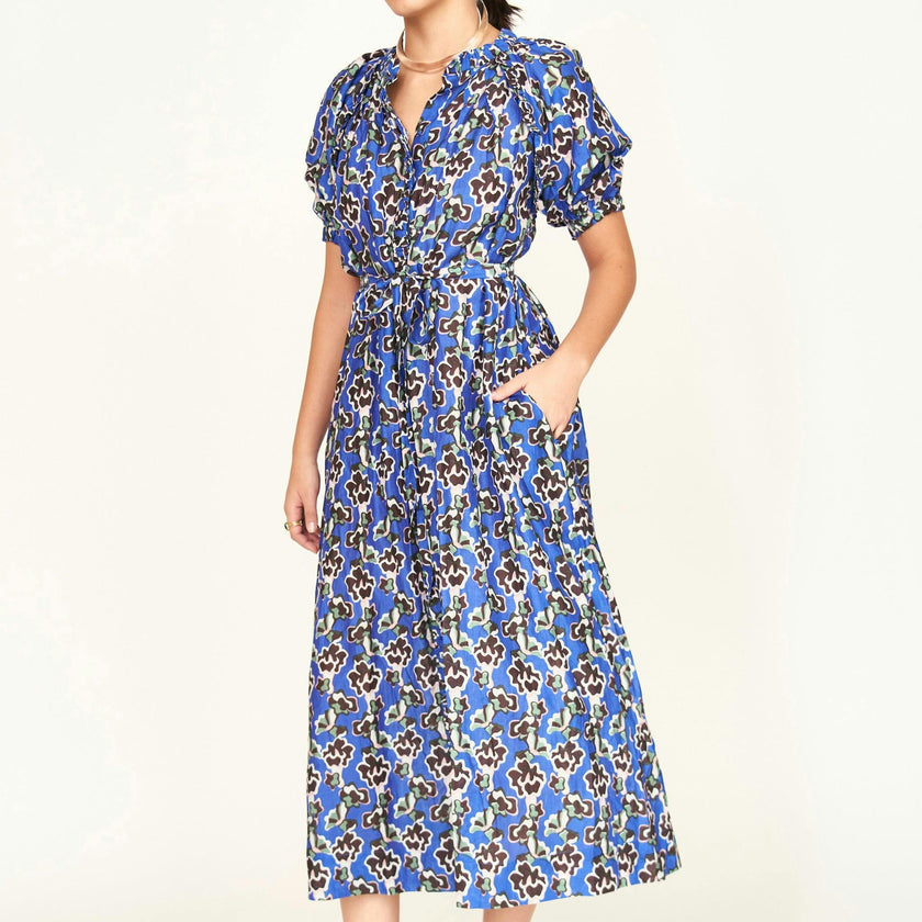 Somerset Dress in Lapis Wildflower