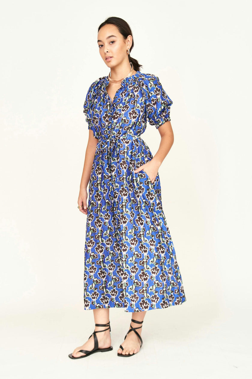 Somerset Dress in Lapis Wildflower