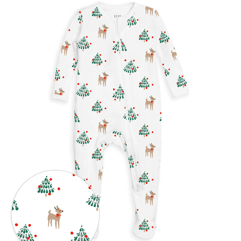 The Organic Zipper Footie [Tinsel Trees]