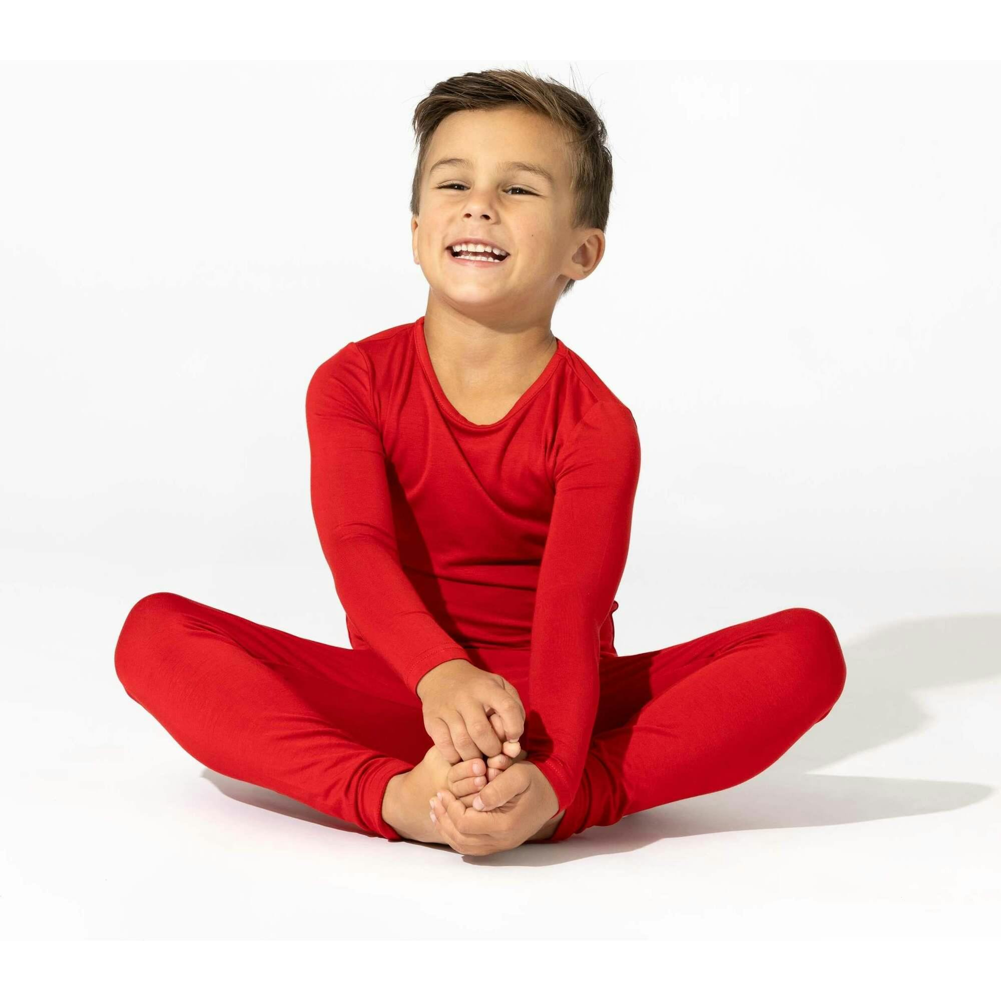 Winterberry Red Kids Bamboo Pajamas