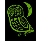 Cute Hoot Glow Graphic Print Long Sleeve T-Shirt, Black