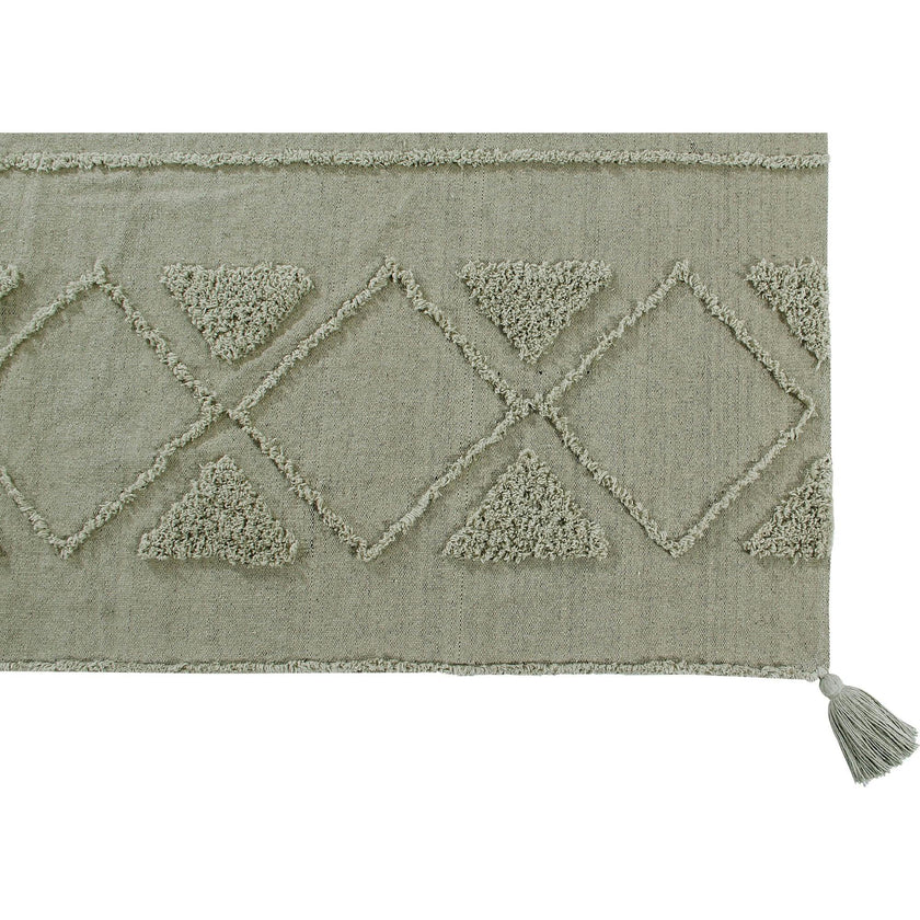 Tribu Washable Rug. Green