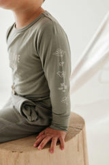 Boy's Long Sleeve Tee Big Bro in Desert