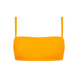 women's marigold terry bandeau bikini top