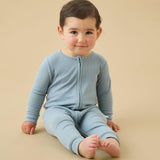 Ribbed Clever Zip Footed Baby Pajamas