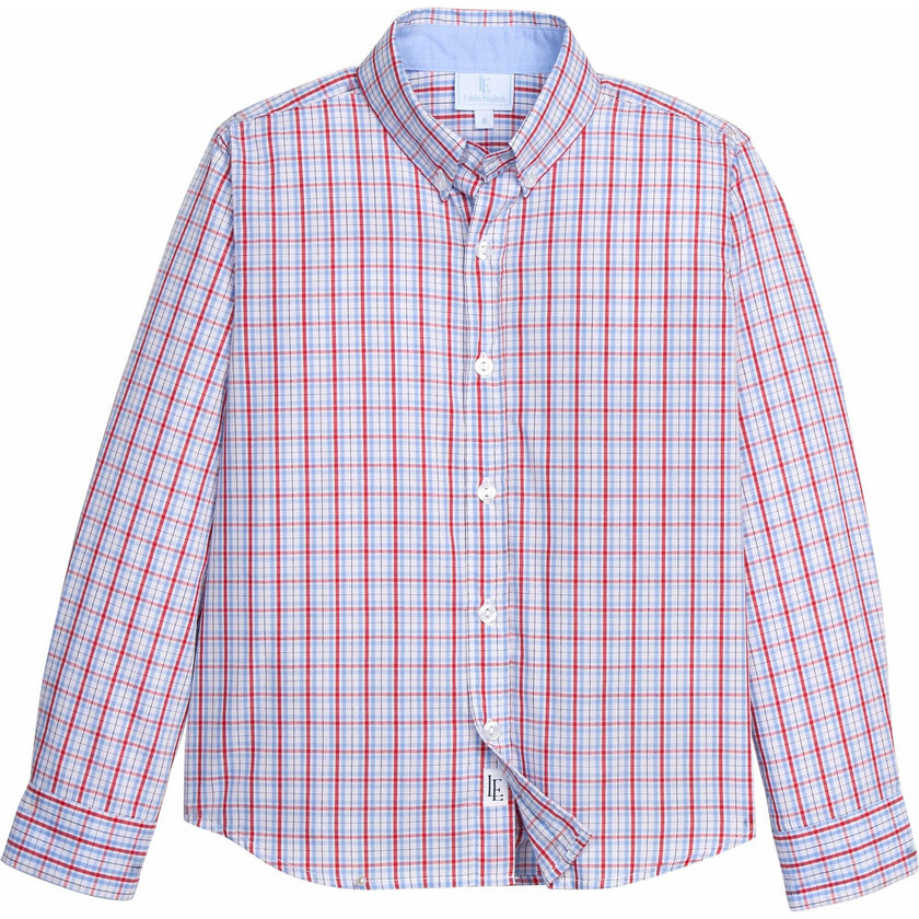 Button Down Shirt - Patriotic Plaid