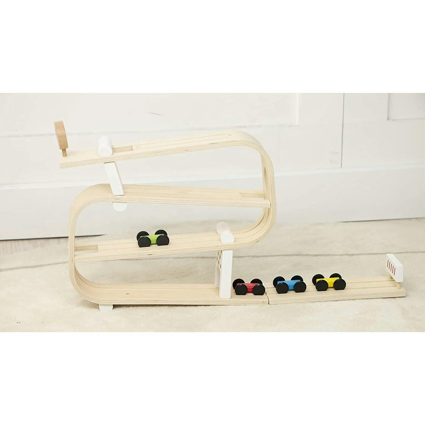 Avenlur Wooden Car Ramp Racer | Montessori Rolling Track Toy for Toddlers