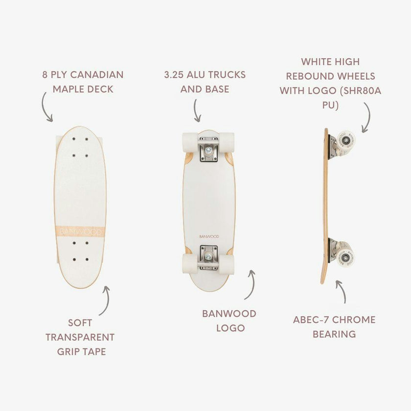 Banwood Kids Skateboard — White