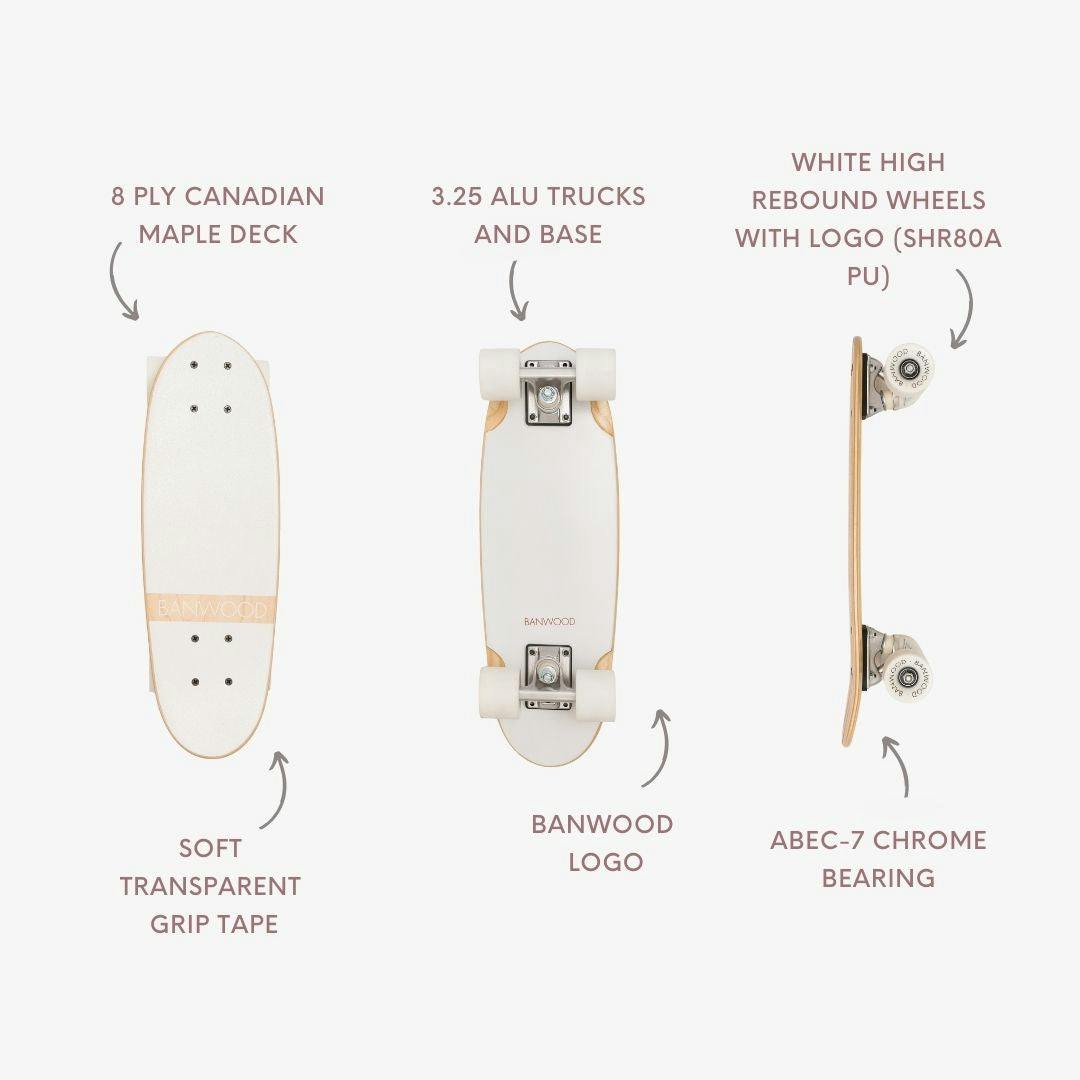 Banwood Kids Skateboard — White