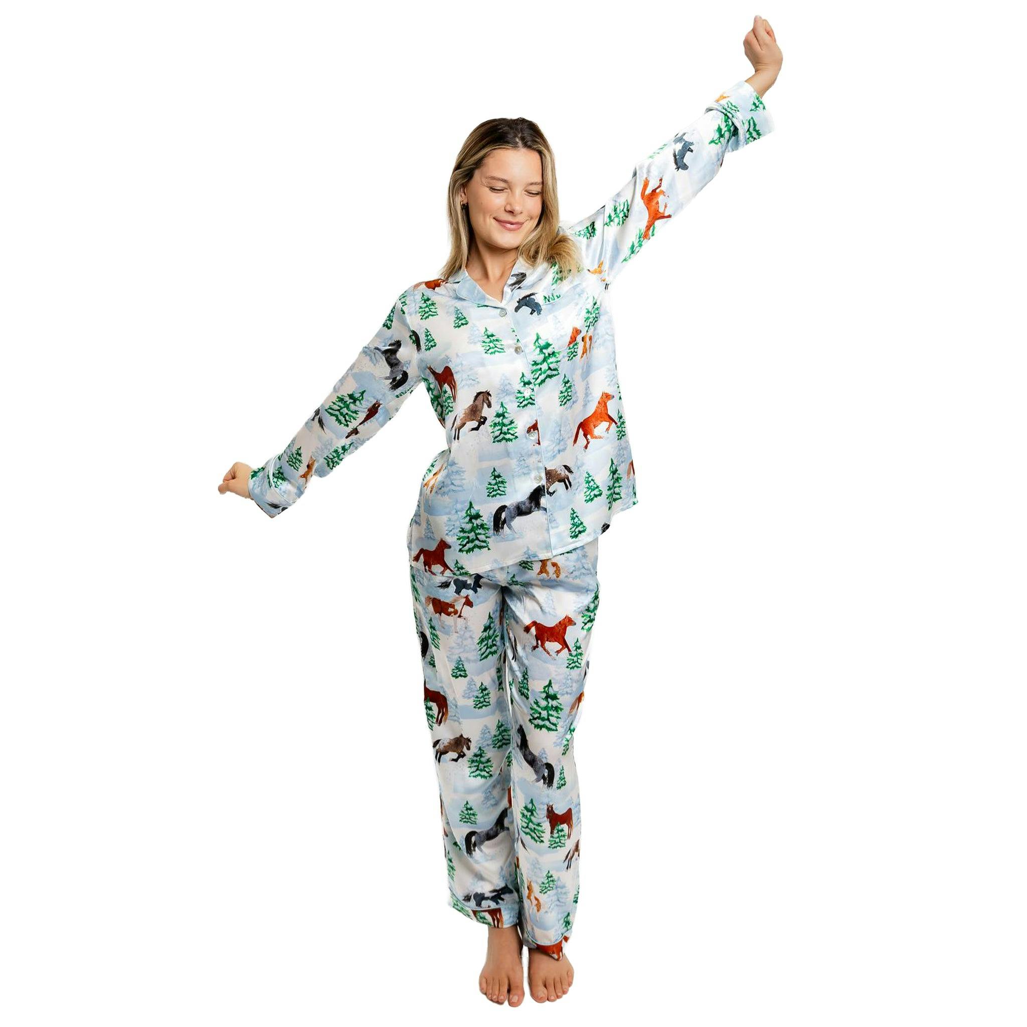 Women's Skydog Wild & Free SILK Long PJ Set