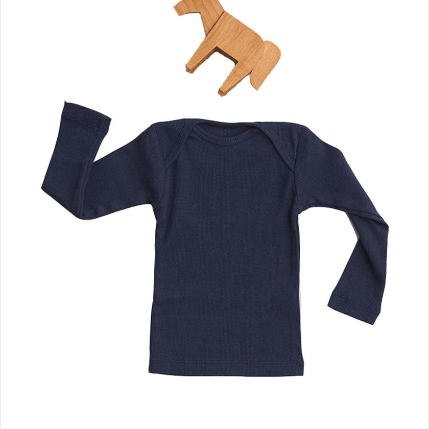 Rib Lap Shoulder Tee Long Sleeve