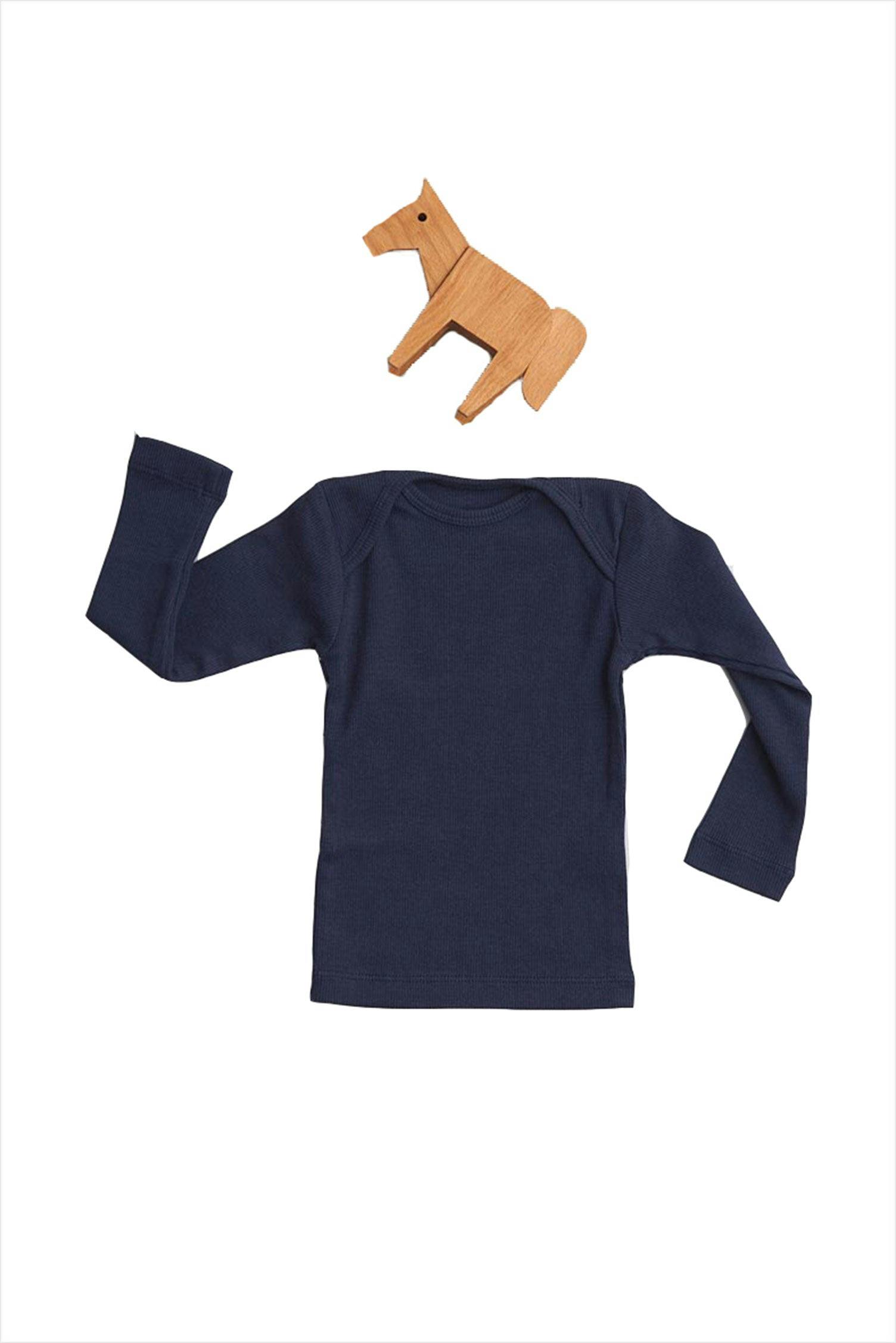 Rib Lap Shoulder Tee Long Sleeve