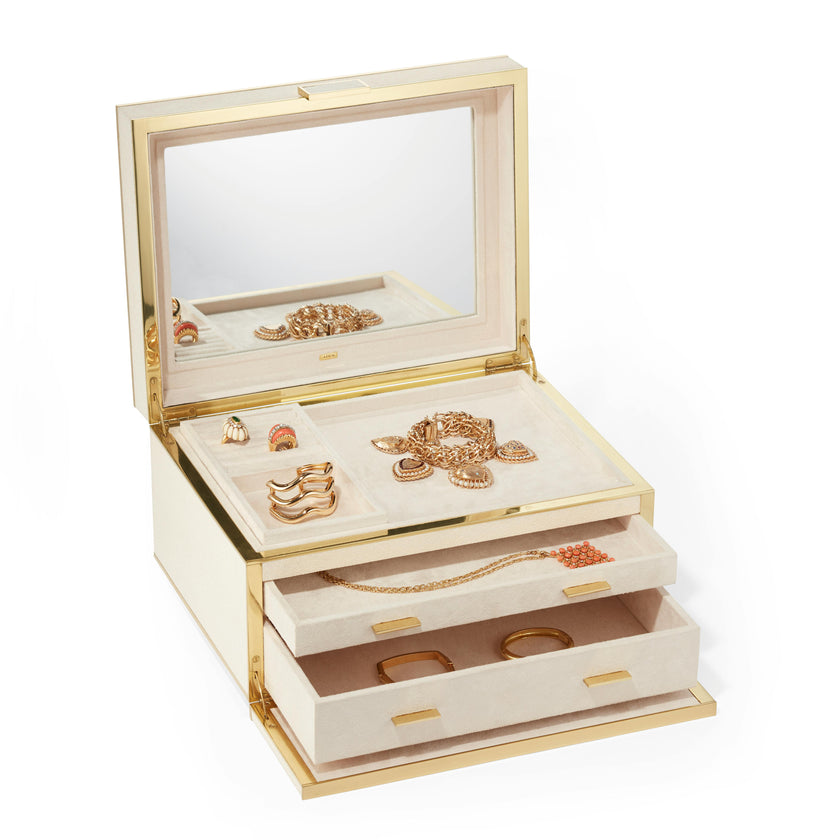 Luxe Shagreen Jewelry Box