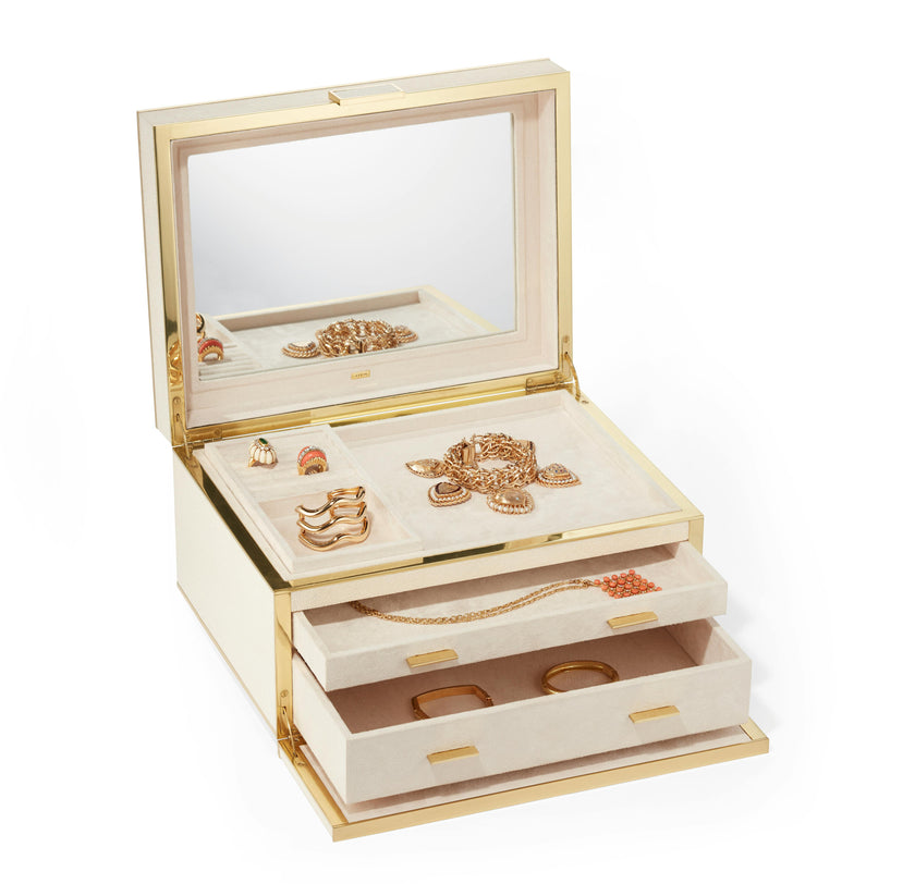 Luxe Shagreen Jewelry Box